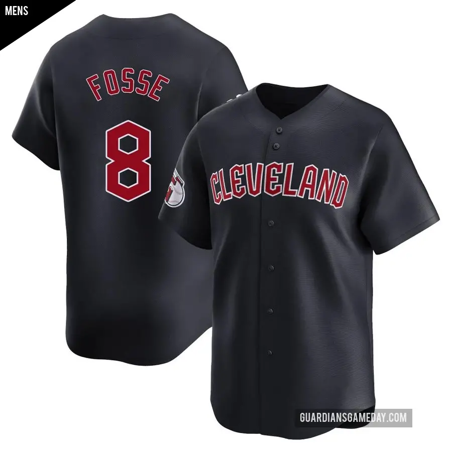 Men's Cleveland Guardians ＃8 Ray Fosse Limited Navy Alternate Jersey