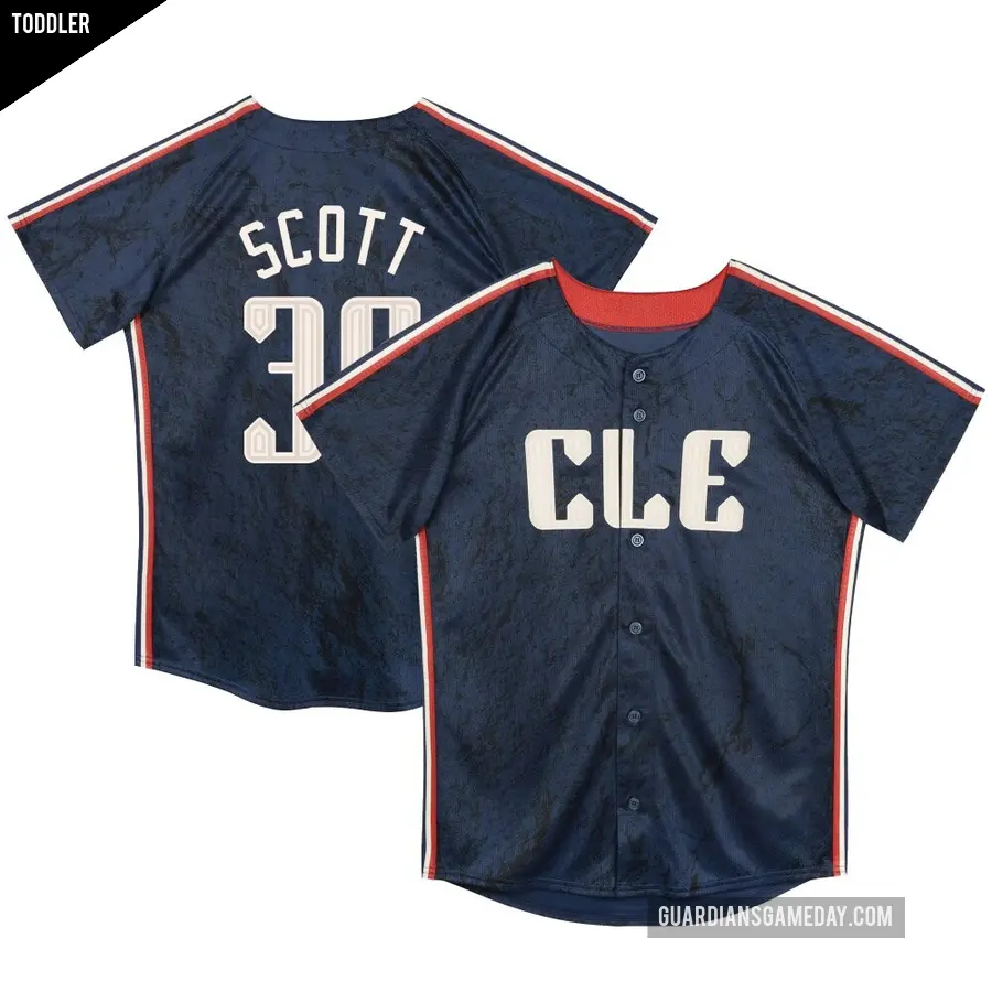 Toddler Cleveland Guardians ＃39 Kyle Scott Limited Navy Preschool & 2024 City Connect Jersey
