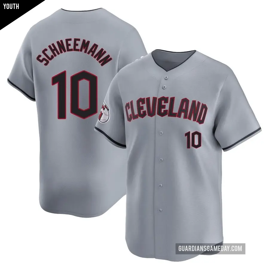 Youth Cleveland Guardians ＃10 Daniel Schneemann Limited Gray Road Jersey