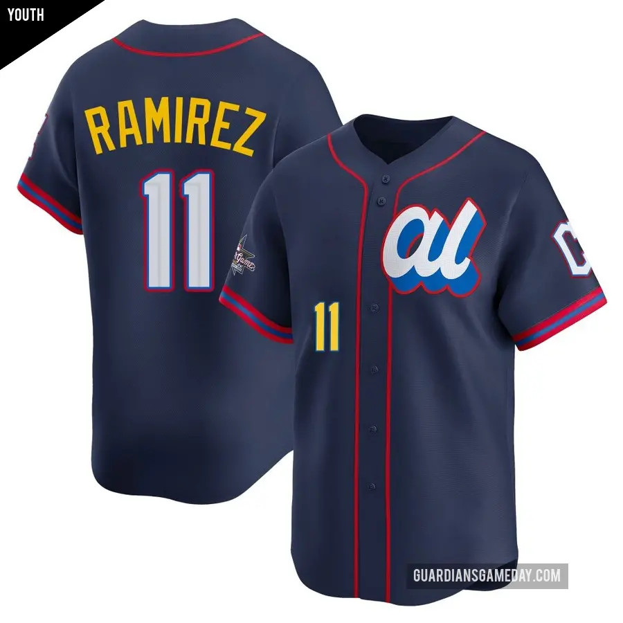 Youth Cleveland Guardians ＃11 Jose Ramirez Limited Navy American League 2025 All-Star Edition Jersey