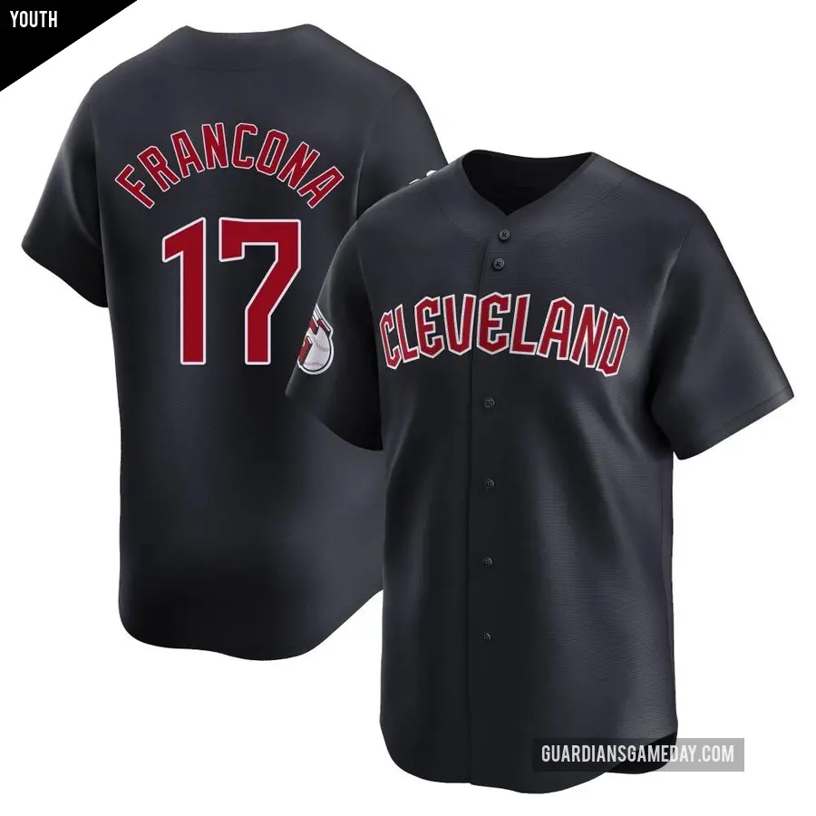 Youth Cleveland Guardians ＃17 Terry Francona Limited Navy Alternate Jersey