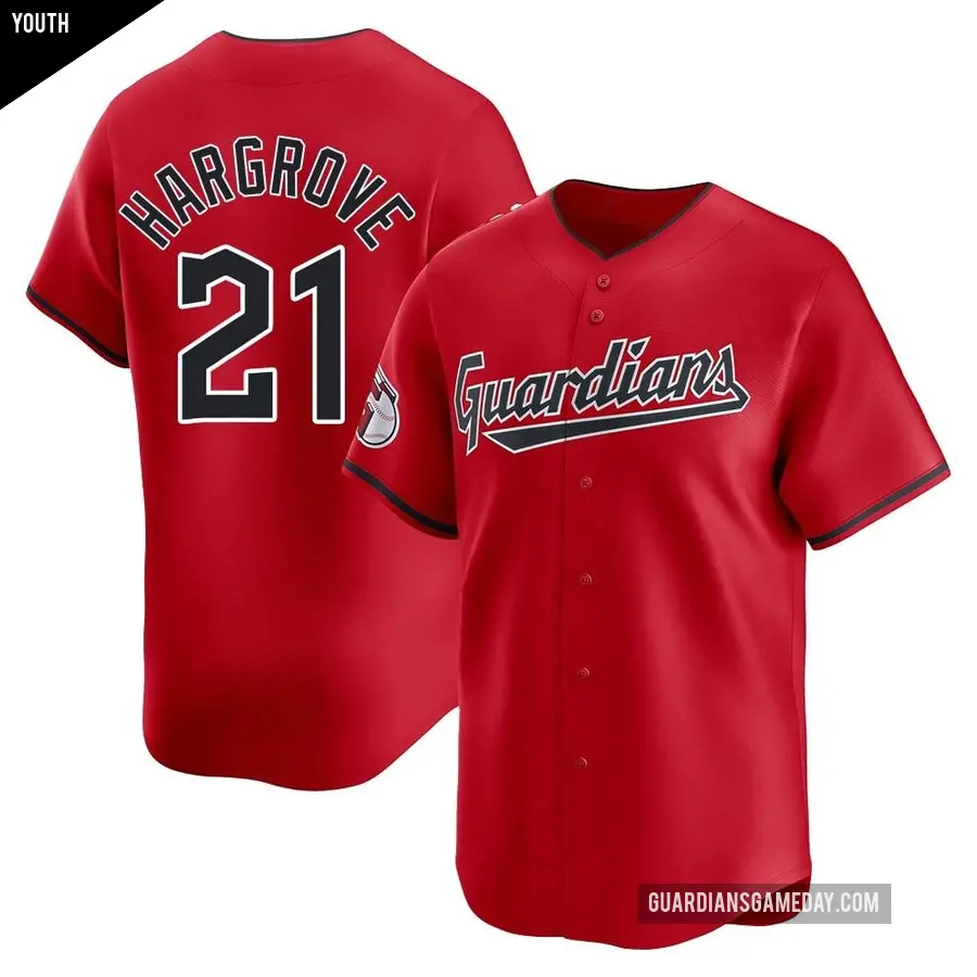 Youth Cleveland Guardians ＃21 Mike Hargrove Limited Red Alternate Jersey