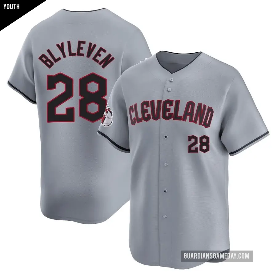 Youth Cleveland Guardians ＃28 Bert Blyleven Limited Gray Road Jersey