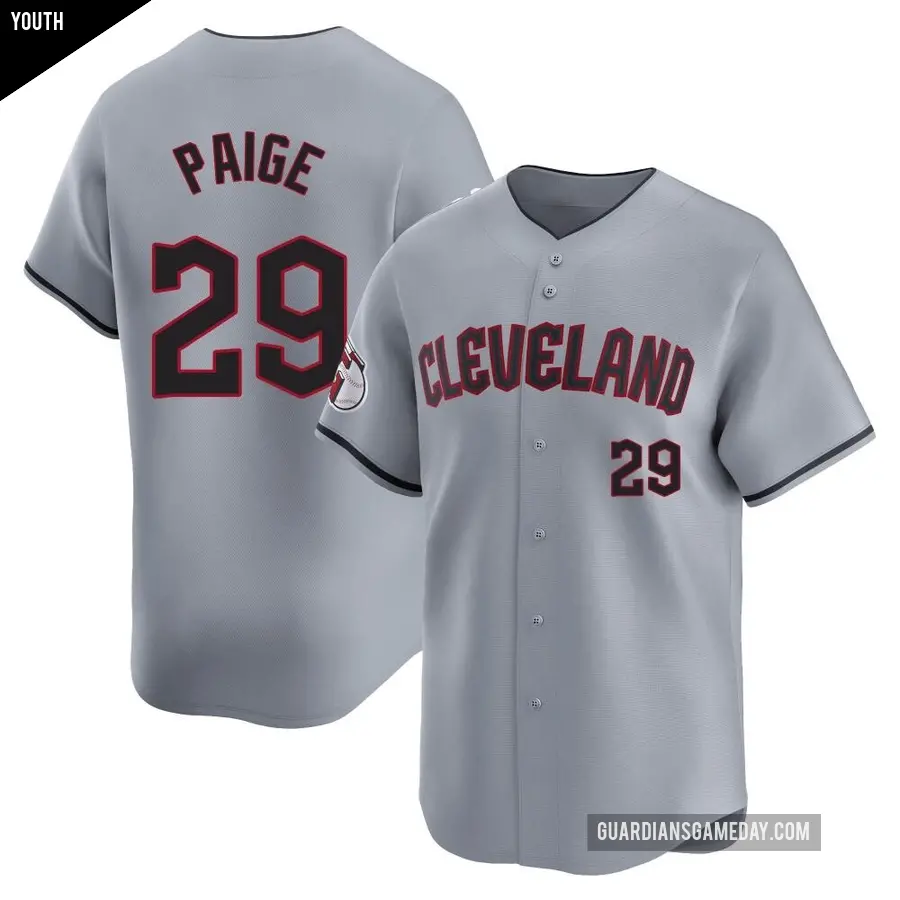 Youth Cleveland Guardians ＃29 Satchel Paige Limited Gray Road Jersey