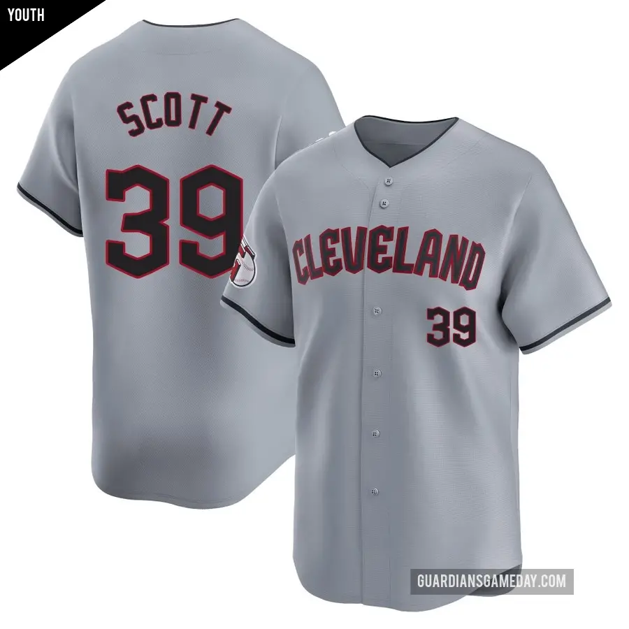 Youth Cleveland Guardians ＃39 Kyle Scott Limited Gray Road Jersey