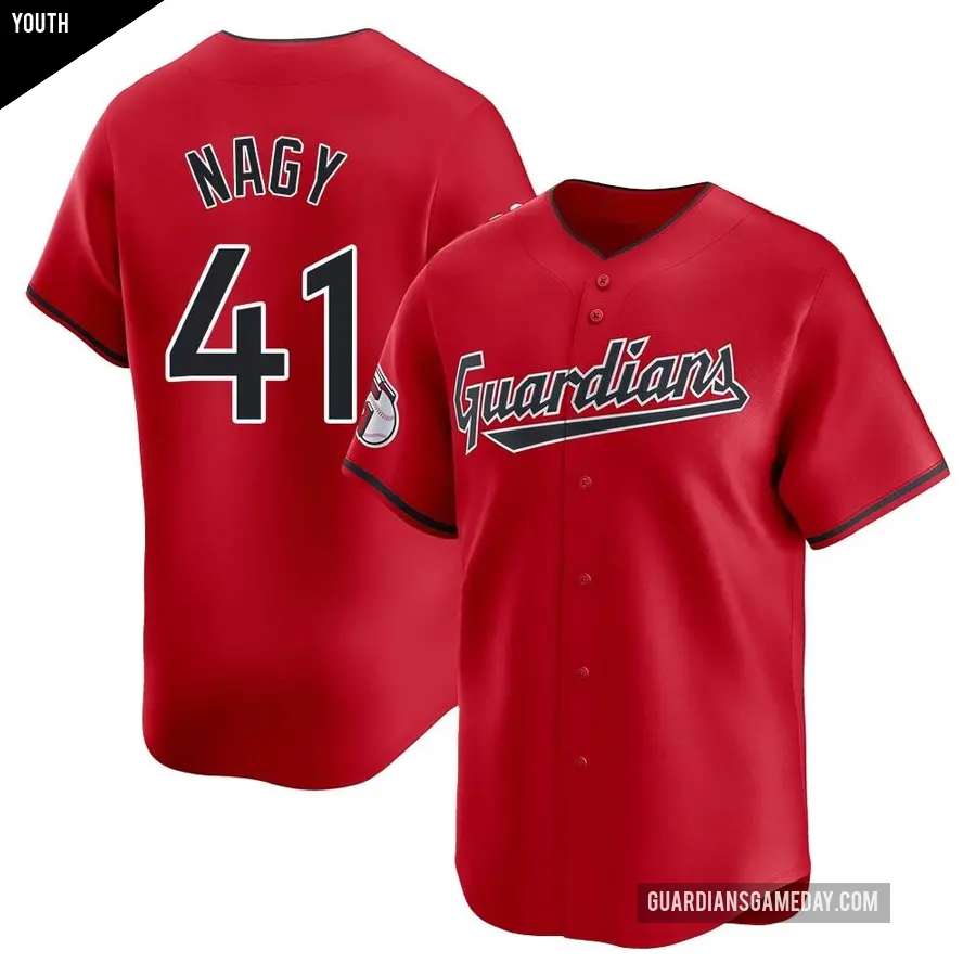 Youth Cleveland Guardians ＃41 Charles Nagy Limited Red Alternate Jersey