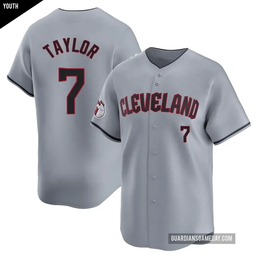 Youth Cleveland Guardians ＃7 Jake Taylor Limited Gray Road Jersey